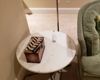 White Marble Top Table