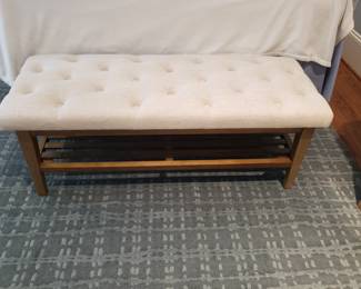 Linen Covered Bench