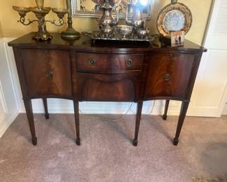 Vintage Mahogany Serpentine Front Server