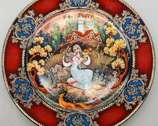 Porcelain Plate by Devyatkin "Fruits of Summer"