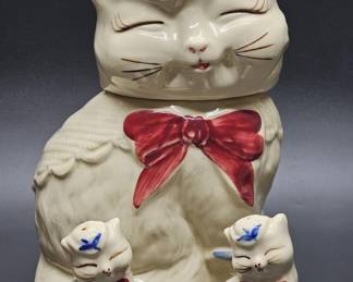 (3) Vintage Shawnee Puss n Boots: 1- Cookie Jar & Salt & Pepper Shakers