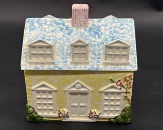 Pier One Ceramic Cottage House Cookie Jar