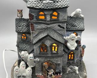 Lighted Spooky House Halloween Decor is Marked OWC