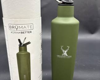 Green Water Bottle by Brümate in Factory Box