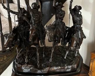 Remington bronze recast of Coming Over The Rye