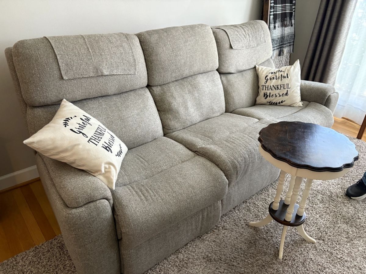 . . . great grey couch -- great condition