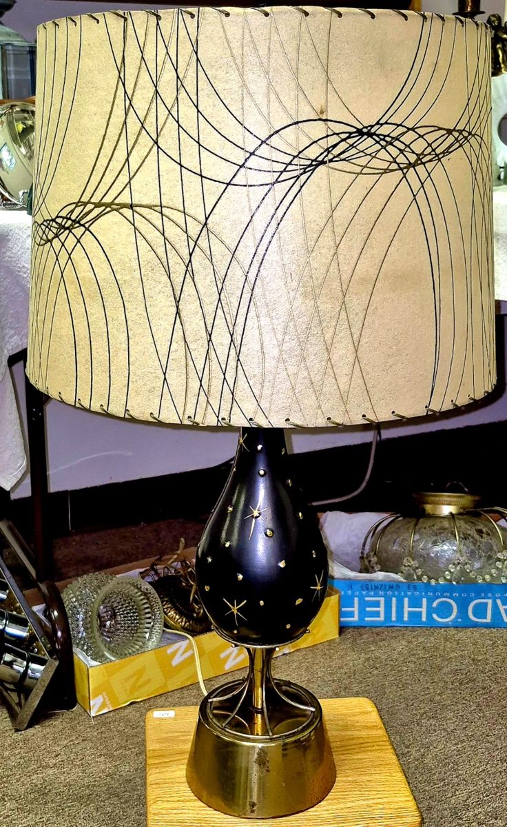 1/2 OFF SATURDAY ALL REMAINING ITEMS!!
Large 2 Day Estate/Household Sale. The warehouse and parking lot will be FULL!! Mid Century Modern Atomic lamp w/ cool fiberglass shade plus much, much more MCM items.