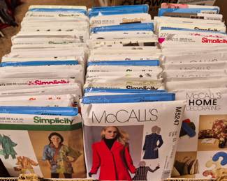 Much, much fabric and sewing patterns