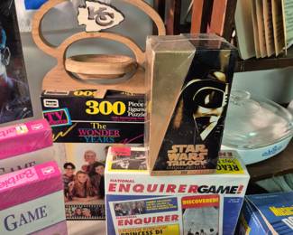Puzzles and games. "The Wonder Years",  "National Enquirer Game" and "Star Wars Trilogy"