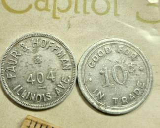 St Joseph trade coins "Faur & Hoffman 404 Illinois Ave." Thank you again for attending our sales and your support, we do appreciate it.  Randy and Donna Klein and The Pen and Pencil Team 