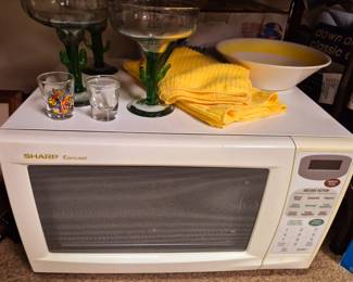 Much kitchen appliances.  Sharp microwave 