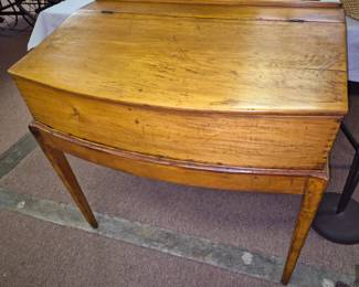 6 different estates and households under one roof!! Antique pine 2 pcs. Plantation desk
