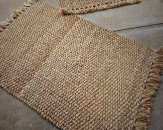 Pottery Barn jute rugs w/ pad