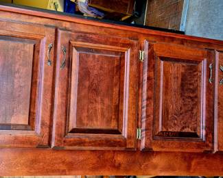 Three handcrafted 4 door office or kitchen base cabinets 