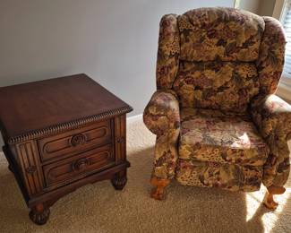 Matching Ashley upholstered chair and lamp table