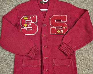 Area collectibles.  Stewartsville Letterman's 1947 sweater 