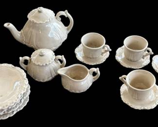 Albertas Ceramic Bisque Childs Tea Set