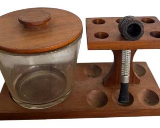 MCM Pipe Holder Tobacco Jar Set