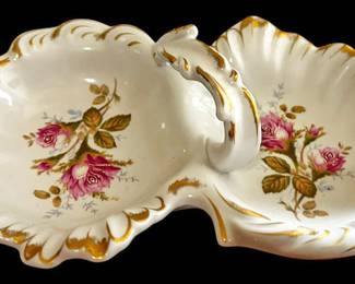 Ucagco China Divided Dish WHandle