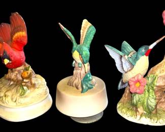 Porcelain Bird Music Boxes