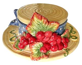 NEW Fitz Floyd Sun Hat Trinket Box