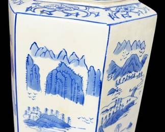 Chinese Hexagonal Lidded Ginger Jar