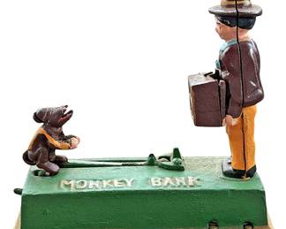 Cast Iron Monkey Bank