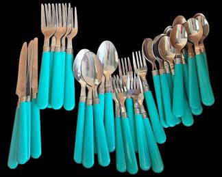 Turquoise Stainless Steel Flatware