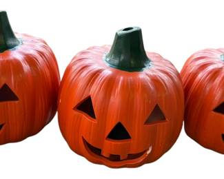 Three Ceramic Pumpkins