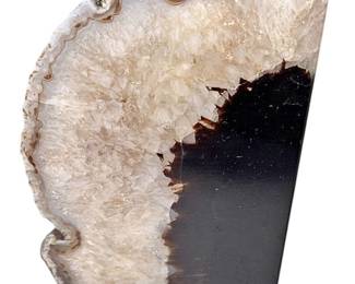 Large Polished Black Agate Stone