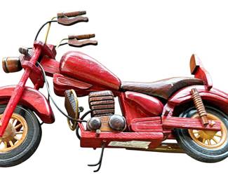 Handmade Wooden Harley Style Model