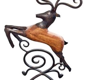 Pier 1 Rustic Reindeer Candle Holder