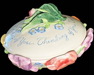 Fitz Floyd Thinking Of You Bowl wLid