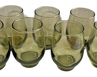 Libbey Tempo Green Glass Tumblers