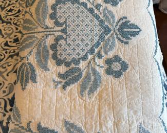 Cross stitched quilt 