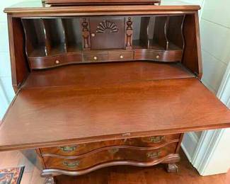 Flame Mahogany Secretary Interior