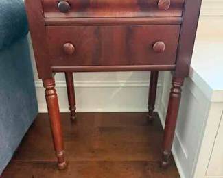 Antique Flame Mahogany 2 drawer table