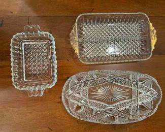 Vintage Pressed glass dishes