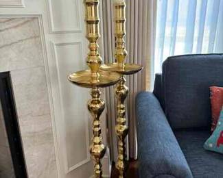 Very tall  Vintage Brass Candle holders