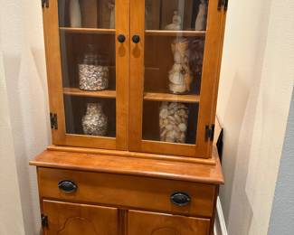 1950's Maple petite china cabinet