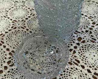 set of 6 antique crystal berry bowls