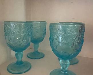 Blue glassware 