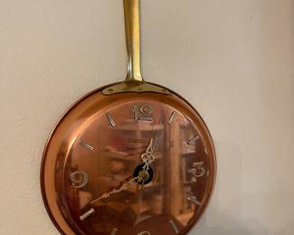 Copper pan clock 