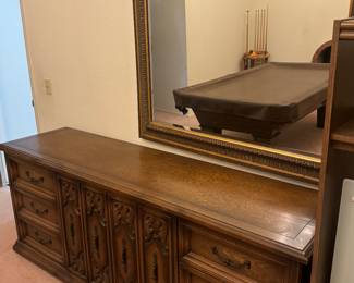 Solid wood carved dresser