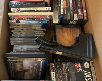 VHS tapes and dvd: Disney, Outerspace/nasa, titanic, etc