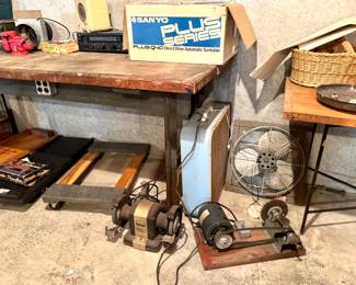 Cool old work bench and tools