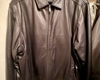 XXL men’s black leather jacket