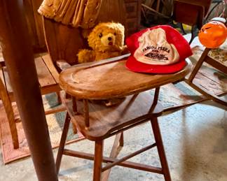 Vintage wood high chair 
