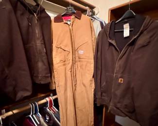 XXL Car hart jackets and Liberty coveralls