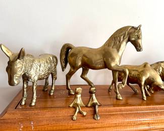 Vintage brass animals